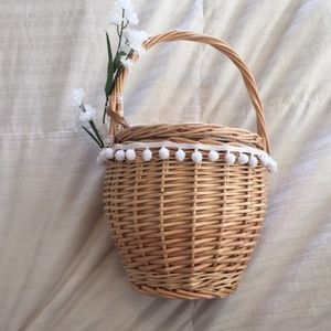 Wicker Basket summer Bag by Chuu